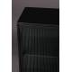 Buffet Boli Dutchbone Meuble de Rangement Bahut en Acier et Verre 35x80x150cm