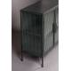 Buffet Boli Dutchbone Meuble de Rangement Bahut en Acier et Verre 35x80x150cm