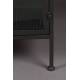 Buffet Boli Dutchbone Meuble de Rangement Bahut en Acier et Verre 35x80x150cm