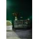 Buffet Boli Dutchbone Meuble de Rangement Bahut en Acier et Verre 35x80x150cm