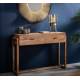 Coiffeuse Gobi 2 Tiroirs Marque Hinsk Console de Rangement Bois 35x76,5x110cm