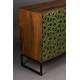 Cabinet Meena Dutchbone 2 Portes Bahut de Rangement en Bois et Métal 40x80x95cm