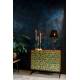 Cabinet Meena Dutchbone 2 Portes Bahut de Rangement en Bois et Métal 40x80x95cm