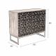 Cabinet Meena Dutchbone 2 Portes Bahut de Rangement en Bois et Métal 40x80x95cm