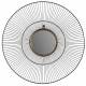 Miroir Rayon Métal Athezza Glace Ronde Murale Noir et Doré 9x58x58cm