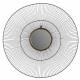 Grand Miroir Rayon Métal Athezza Glace Ronde Murale Noir et Doré 11x75x75cm