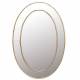 Miroir Oval Doré Signature Trumeau Glace Murale en Métal Doré 7x95x140cm