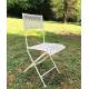 Salon de Jardin Auguste Table et Chaises de Jardin Ensemble d'Extérieur en Métal Blanc