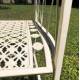 Banc de Jardin Auguste Banquette 2 Personnes Fauteuil Double d'Extérieur en Métal Blanc 57x93x105cm