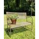 Banc de Jardin Auguste Banquette 2 Personnes Fauteuil Double d'Extérieur en Métal Marron-Vert 57x93x105cm