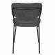 Lot de 2 Chaises Jolien No Name Assise de Table en Métal et Tissu Gris Foncé 49x56,5x79cm