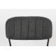 Lot de 2 Chaises Jolien No Name Assise de Table en Métal et Tissu Gris Foncé 49x56,5x79cm