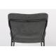 Lot de 2 Chaises Jolien No Name Assise de Table en Métal et Tissu Gris Foncé 49x56,5x79cm