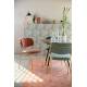 Lot de 2 Chaises Jolien Woody Assise de Table en Acier Couleur Or et Tissu Rose 49x56,5x79cm