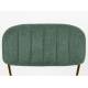 Lot de 2 Chaises Jolien Woody Siège de Table en Acier Couleur Or et Tissu Vert Foncé 49x56,5x79cm