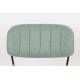 Lot de 2 Chaises Jolien Woody Siège de Table en Acier Couleur Or et Tissu Vert Clair 49x56,5x79cm