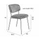 Lot de 2 Chaises Jolien Woody Siège de Table en Acier Couleur Or et Tissu Vert Clair 49x56,5x79cm