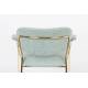 Lot de 2 Fauteuils de Table Jolien Marque Woody Chaises Sièges Assises de Séjour en Acier Or et Tissu Vert Clair 57x60,5x79cm