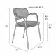 Lot de 2 Fauteuils de Table Jolien Marque Woody Chaises Sièges Assises de Séjour en Acier Or et Tissu Vert Clair 57x60,5x79cm