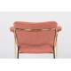 Lot de 2 Fauteuils de Table Jolien Marque Woody Chaises Sièges Assises de Séjour en Acier Or et Tissu Rose 57x60,5x79cm