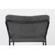 Tabouret de Comptoir Jolien Marque Woody Chaise de Bar Siège Haut en Acier Noir et Tissu Gris Foncé 48x54x89cm