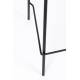 Tabouret de Comptoir Jolien Marque Woody Chaise de Bar Siège Haut en Acier Noir et Tissu Gris Foncé 48x54x89cm