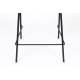Tabouret de Comptoir Jolien Marque Woody Chaise de Bar Siège Haut en Acier Noir et Tissu Gris Foncé 48x54x89cm