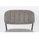 Tabouret de Comptoir Jolien Marque Woody Chaise de Bar Siège Haut en Acier Noir et Tissu Gris 48x54x89cm