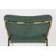 Tabouret de Comptoir Jolien Marque Woody Chaise de Bar Siège Haut en Acier Or et Tissu Vert Foncé 48x54x89cm