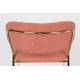 Tabouret de Comptoir Jolien Marque Woody Chaise de Bar Siège Haut en Acier Or et Tissu Rose 48x54x89cm