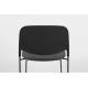 Chaise Stacks Noir Woody Siège de Table Assise de Séjour Chaise Empilable en Acier et Plastique 48,5x52,5x80cm