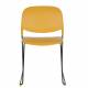 Lot de 4 Chaises Stacks Ocres Woody Sièges de Table Assises Chaises Empilables en Acier et Plastique 48,5x52,5x80cm