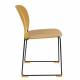 Lot de 4 Chaises Stacks Ocres Woody Sièges de Table Assises Chaises Empilables en Acier et Plastique 48,5x52,5x80cm