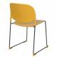 Lot de 4 Chaises Stacks Ocres Woody Sièges de Table Assises Chaises Empilables en Acier et Plastique 48,5x52,5x80cm