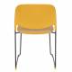 Lot de 4 Chaises Stacks Ocres Woody Sièges de Table Assises Chaises Empilables en Acier et Plastique 48,5x52,5x80cm