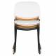 Lot de 4 Chaises Stacks Ocres Woody Sièges de Table Assises Chaises Empilables en Acier et Plastique 48,5x52,5x80cm
