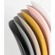 Lot de 4 Chaises Stacks Ocres Woody Sièges de Table Assises Chaises Empilables en Acier et Plastique 48,5x52,5x80cm