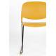 Lot de 4 Chaises Stacks Ocres Woody Sièges de Table Assises Chaises Empilables en Acier et Plastique 48,5x52,5x80cm