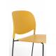 Lot de 4 Chaises Stacks Ocres Woody Sièges de Table Assises Chaises Empilables en Acier et Plastique 48,5x52,5x80cm