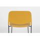 Lot de 4 Chaises Stacks Ocres Woody Sièges de Table Assises Chaises Empilables en Acier et Plastique 48,5x52,5x80cm