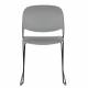 Lot de 4 Chaises Stacks Grises Woody Sièges de Table Assises Chaises Empilables en Acier et Plastique 48,5x52,5x80cm