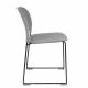 Lot de 4 Chaises Stacks Grises Woody Sièges de Table Assises Chaises Empilables en Acier et Plastique 48,5x52,5x80cm