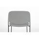 Lot de 4 Chaises Stacks Grises Woody Sièges de Table Assises Chaises Empilables en Acier et Plastique 48,5x52,5x80cm