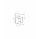 Lot de 4 Chaises Stacks Grises Woody Sièges de Table Assises Chaises Empilables en Acier et Plastique 48,5x52,5x80cm