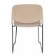Lot de 4 Chaises Stacks Beiges Woody Sièges de Table Assises Chaises Empilables en Acier et Plastique 48,5x52,5x80cm