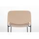 Lot de 4 Chaises Stacks Beiges Woody Sièges de Table Assises Chaises Empilables en Acier et Plastique 48,5x52,5x80cm
