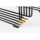 Lot de 4 Chaises Stacks Beiges Woody Sièges de Table Assises Chaises Empilables en Acier et Plastique 48,5x52,5x80cm