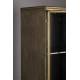 Armoire Gertlush Dutchbone Vitrine Vaisselier Meuble de Rangement Vitré en Métal Teinté Laiton et Verre 41,5x63,5x184cm