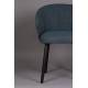 Chaise Waldo Bleu Dutchbone Assise de Table Art Déco en Chêne et Tissu 52,5x59x80cm