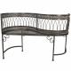 Banc Conversation Confident Causeuse Banquette en S en Métal Marron 40x74x108cm